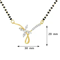 Mahi Gold Plated Mangalsutra Pendant with CZ for Women PS1191430G-thumb2