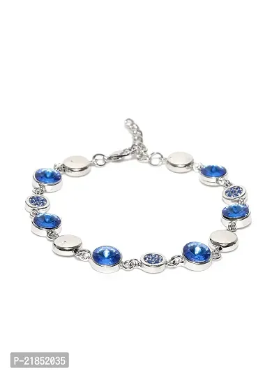 Oviya Fashionable Exquisite Sapphire Blue Crystals Bracelet BR2100291RBlu