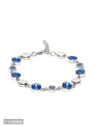 Oviya Fashionable Exquisite Sapphire Blue Crystals Bracelet BR2100291RBlu-thumb0