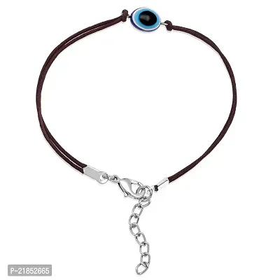 Mahi Rhodium Plated Evil Eye Adjustable Anklet Painjan Payal with Rope for Women (PL1100140R)-thumb3