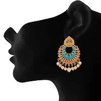 Mahi Meenakari Work Traditional Dangle Drop Earrings with Artificial Bead and Crystals for Women (ER1109702G)-thumb1