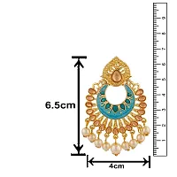 Mahi Meenakari Work Traditional Dangle Drop Earrings with Artificial Bead and Crystals for Women (ER1109702G)-thumb3