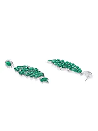 Oviya Rhodium Plated Classic Designer Crystal Dangler Earrings for girls and women ER2109535RC-thumb1