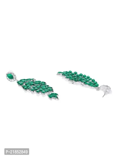 Oviya Rhodium Plated Classic Designer Crystal Dangler Earrings for girls and women ER2109535RC-thumb2