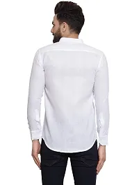 YBA White Smart Slim Fit Officewear Mens Cotton Shirt YFS11016WhiQL-thumb4