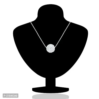 Oviya Rhodium Plated Mesmerizing Shine Pendant Set with Crystal for Women NL2103104R-thumb4