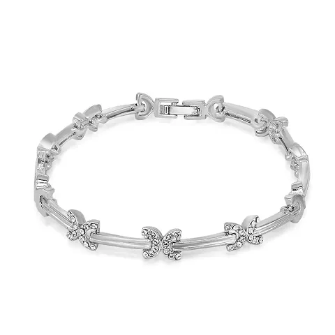 Mahi Plated Enchanting Evening Bracelet made with Crystal for Women BR1100191RC