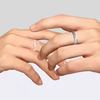 Mahi Valentine Gifts Endless Love and Crown Adjustable Couple Ring with Crystal (FRCO1103178M)-thumb1