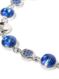 Oviya Fashionable Exquisite Sapphire Blue Crystals Bracelet BR2100291RBlu-thumb2