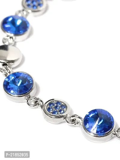 Oviya Fashionable Exquisite Sapphire Blue Crystals Bracelet BR2100291RBlu-thumb3