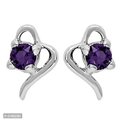 Mahi with Swarovski Elements Violet Victorian Heart Rhodium Plated Pendant Set for Women NL1104141RVio-thumb3