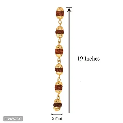 Mahi Gold Plated Rudraksh Mala Chain 19 inches Long for Men CN1100227G-thumb3