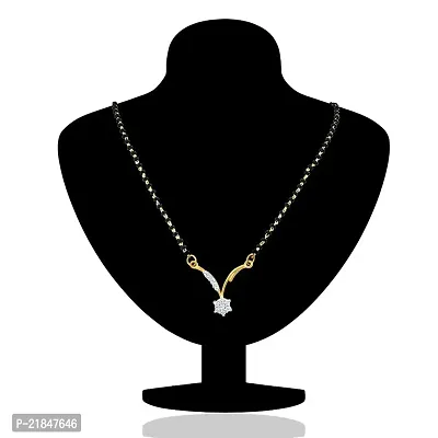 Mahi Gold Plated Mangalsutra Pendant with CZ for Women PS1191410G-thumb2