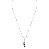 Mahi Rhodium Plated Claw Shaped Black Crystals Unisex Pendant with Chain (PS1101814RBla)-thumb2