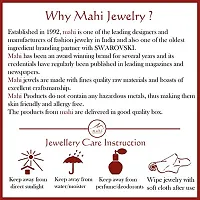 Mahi Silver Oxidized Round Crystal Mangalsutra Pendant For Women (PS1101725R)-thumb3