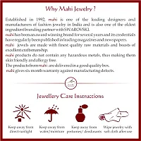 Mahi with Swarovski Elements Brown Triangle Beauty Rhodium Plated Earrings for Women ER1194143RBro-thumb3