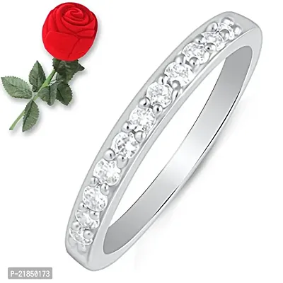 Mahi Inamaorata Finger Ring with CZ with Rose Shaped Box for Women FR5100492RCBx12