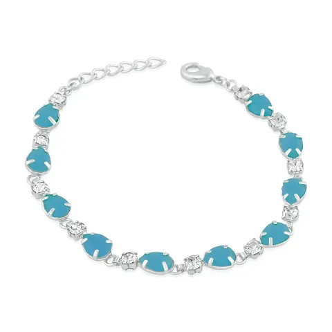 Oviya Designer Crystal Link Adjustable Bracelet for Women PABR2100358PR