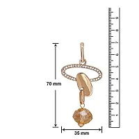 Mahi Crystal Oval Magic Gold Plated Pendant for Women PS4191123G-thumb2