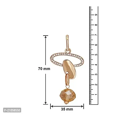 Mahi Crystal Oval Magic Gold Plated Pendant for Women PS4191123G-thumb3