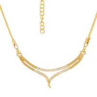 Mahi Gold Plated Curve Necklace Set with Crystal for Girls and Women NL1103716G-thumb3