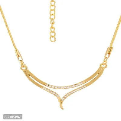 Mahi Gold Plated Curve Necklace Set with Crystal for Girls and Women NL1103716G-thumb4