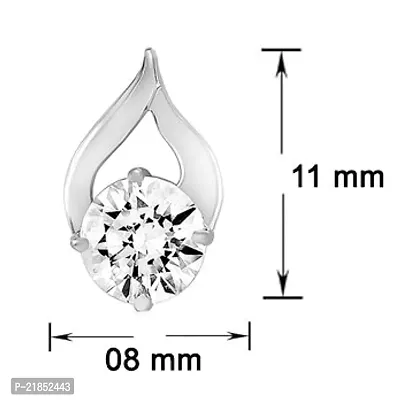 Mahi Delicate Drop Stud Earrings with White Cubic Zirconia for Women (ER1109743RWhi)-thumb3