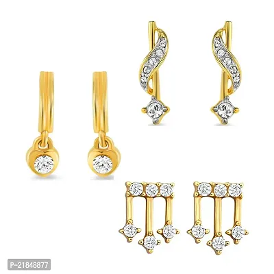 Combo of three pair of Earrings made with Crystal for Women CO1104114G