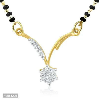 Mahi Gold Plated Mangalsutra Pendant with CZ for Women PS1191410G-thumb0