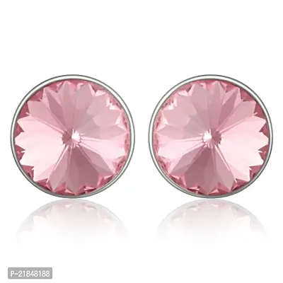 Mahi with Swarovski Crystals Bold Pink with Rhodium Plating for Women ER1104084RPin