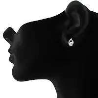 Mahi Delicate Drop Stud Earrings with White Cubic Zirconia for Women (ER1109743RWhi)-thumb1