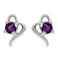 Mahi with Swarovski Crystals Purple Victorian Heart Rhodium Plated Pendant Set for Women (NL1104141RCPur)-thumb2