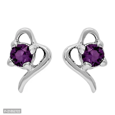 Mahi with Swarovski Crystals Purple Victorian Heart Rhodium Plated Pendant Set for Women (NL1104141RCPur)-thumb3