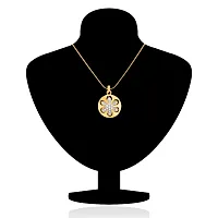 Mahi Valentine Love Gold Plated Enchanted Lotus Pendant Set with Crystals for Women NL1101777G-thumb3