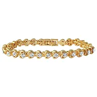 Mahi Gold  Rhodium Plated combo of Two Bracelet with Crystals for Women CO1104591M-thumb1