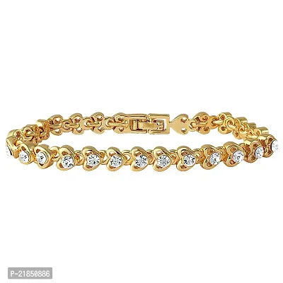 Mahi Gold  Rhodium Plated combo of Two Bracelet with Crystals for Women CO1104591M-thumb2