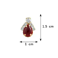 Oviya Gold plated White  Red Crystal Necklace with Earrings For Women NL2103113G-thumb3