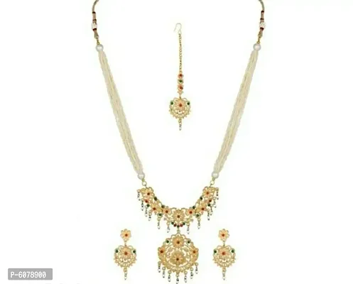 Stylish Alloy Gold Plated Jewellery Set For Women