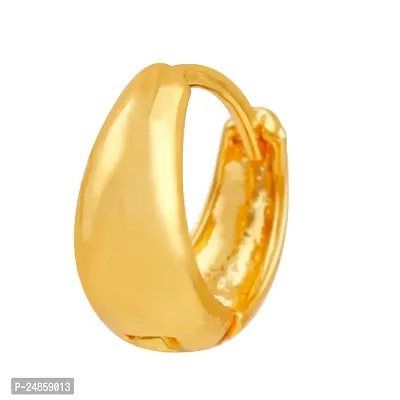 Mahi Gold Plated Bollywood Styled Piercing Kaju Bali / Hoop Single Mens Earrings (BB1101028G)