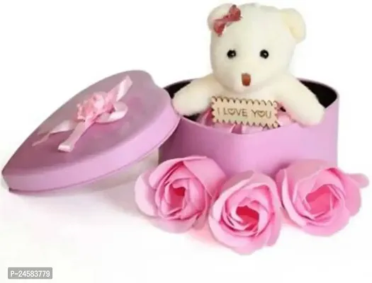 Gift for Girlfriend Heart Shape Box with Teddy Bear For Gift-thumb0