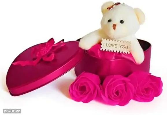 Gift for Girlfriend Heart Shape Box with Teddy Bear For Gift