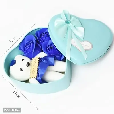 Gift for Girlfriend Heart Shape Box with Teddy Bear For Gift-thumb0