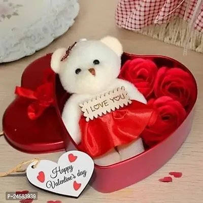 Gift for Girlfriend Heart Shape Box with Teddy Bear For Gift