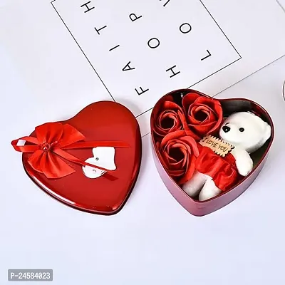 Presents Red Color Heart Shaped Box with Paper Soap-thumb0