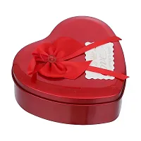 Presents Heart Shaped Box with Rose Shaped Paper Soap ( Red )-thumb1