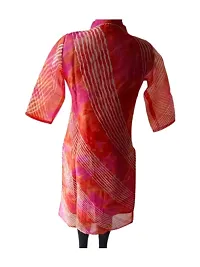 Beautiful Leheriya Cambric Cotton Kurta Bottom Set For Women-thumb1