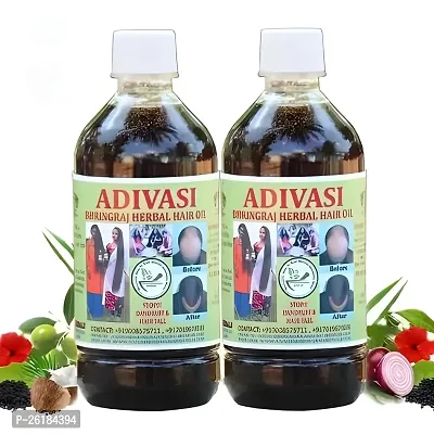 adivasi bhringraj herbal hair oil pack of 2(2*250ml)-thumb2