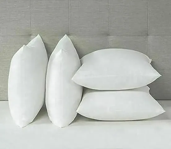 Stylish White Polyester Solid Pillow