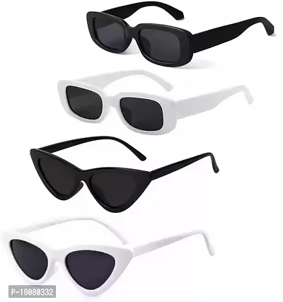 Fabulous Multicoloured Polycarbonate Sunglasses For Women Pack of 4