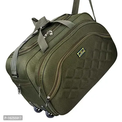 Nice Line Unisex Polyester Waterproof Expandable Travel Duffle Bag with Roller Wheels-40L-thumb4